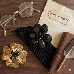 Vintage Faceted Petal Floral Brooch